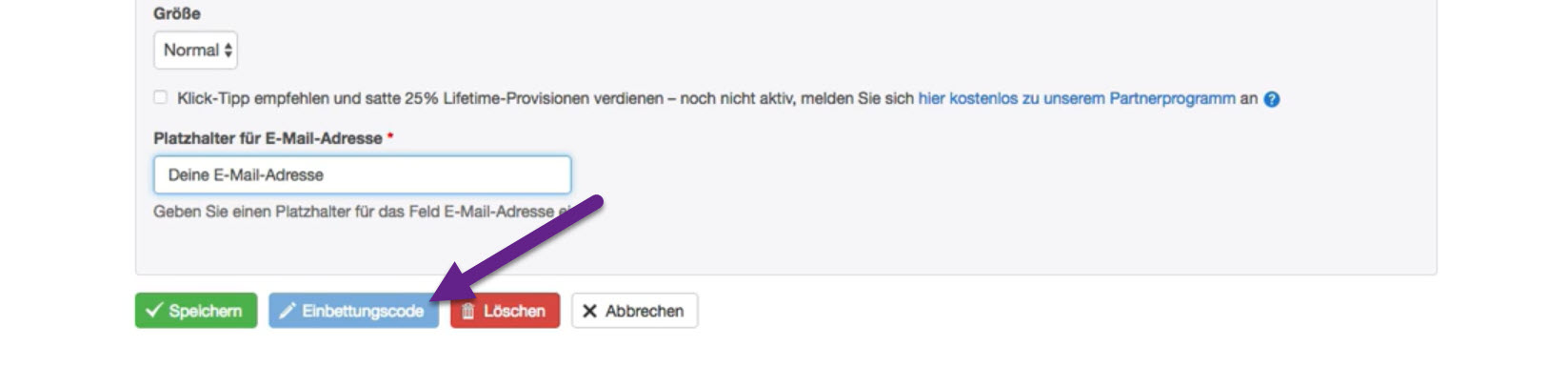 klicktipp-inline-form-button-einbettungcode