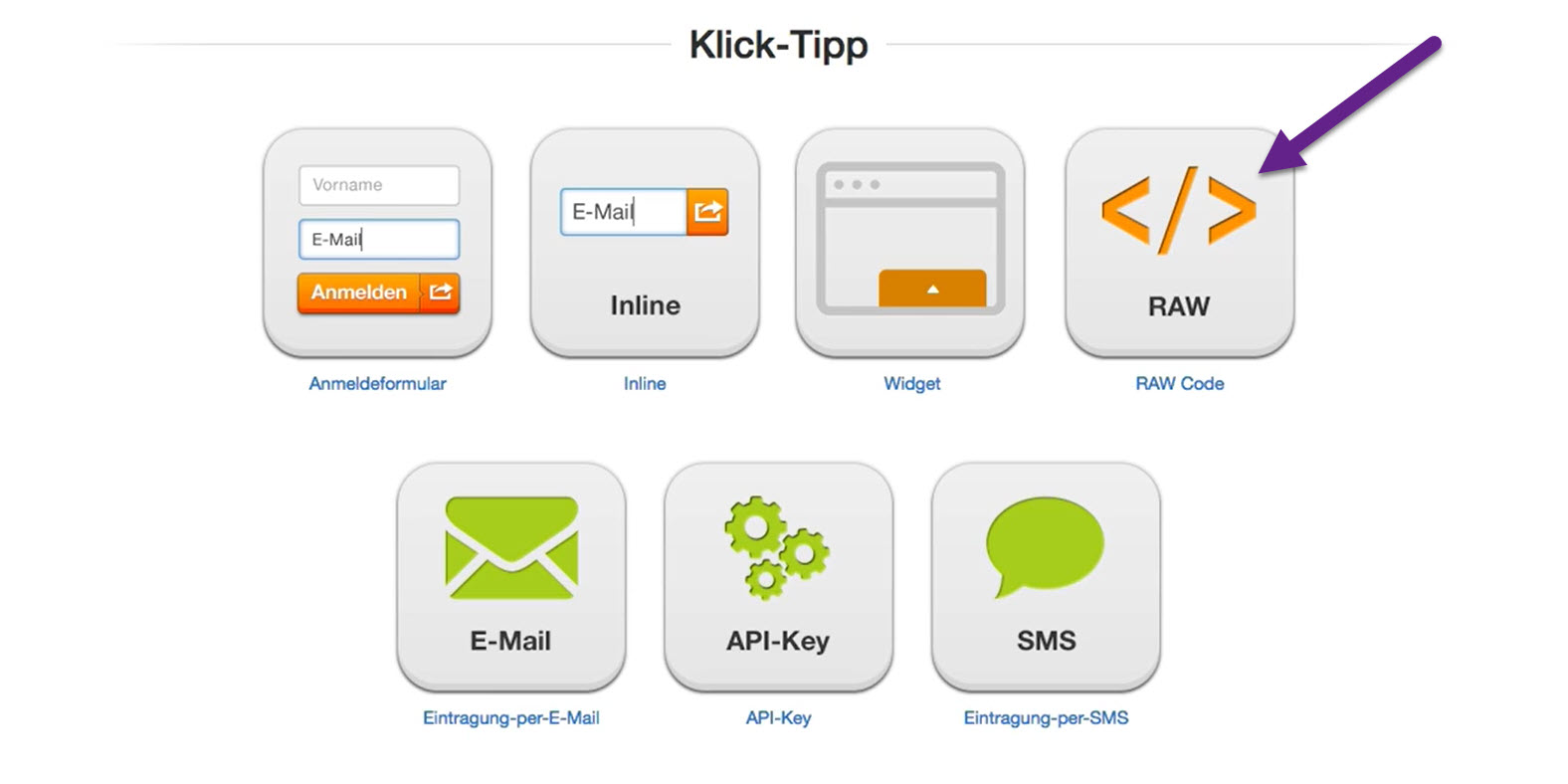 klicktipp-raw-form-menu